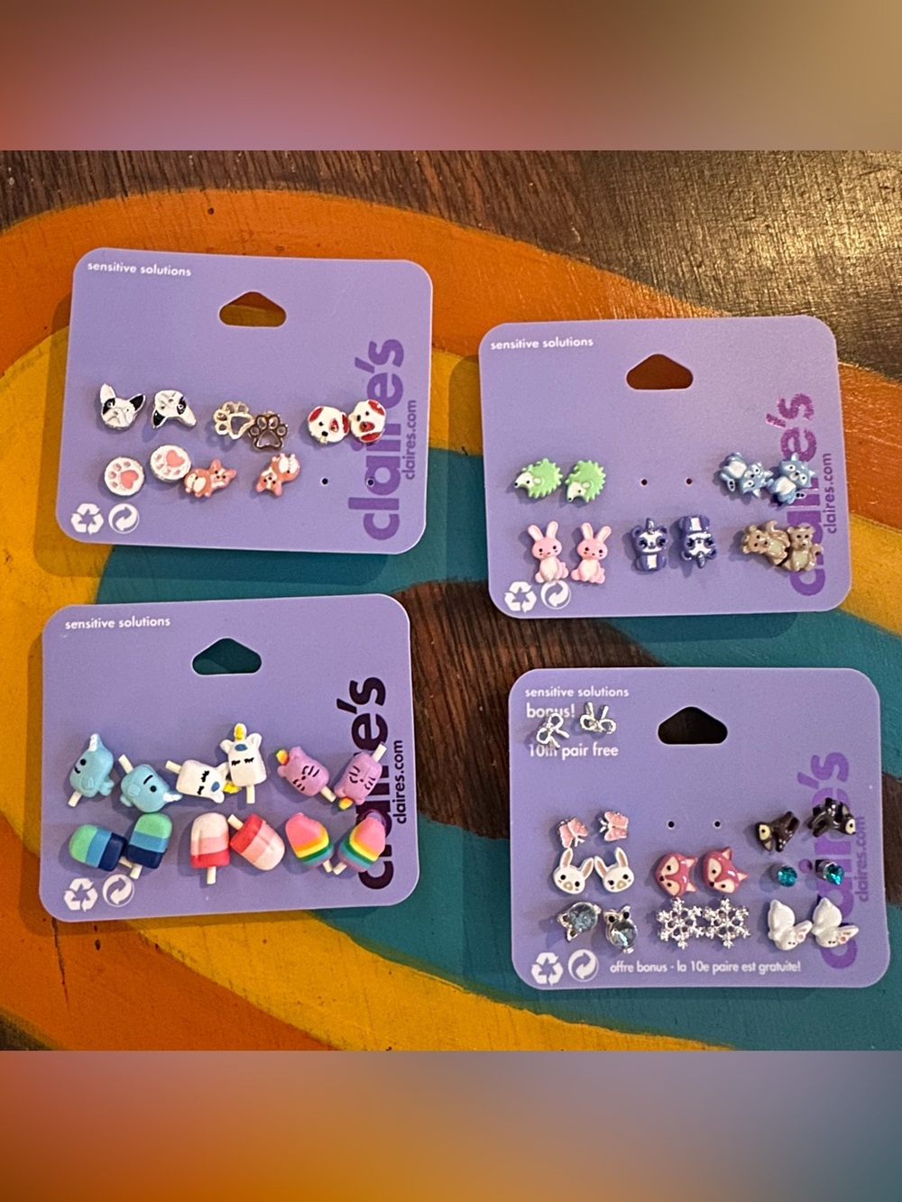 Claire’s stud earrings